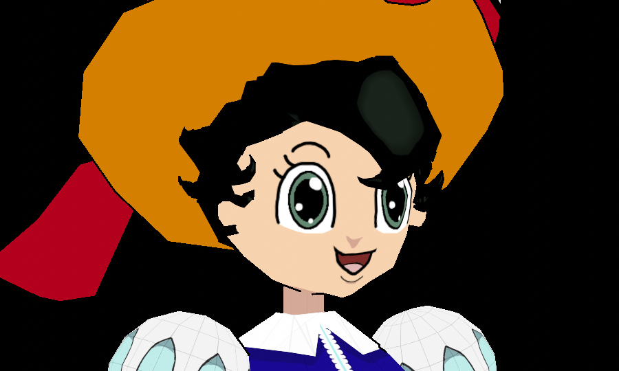 Image showing a flipped orientation of the hair and hat.